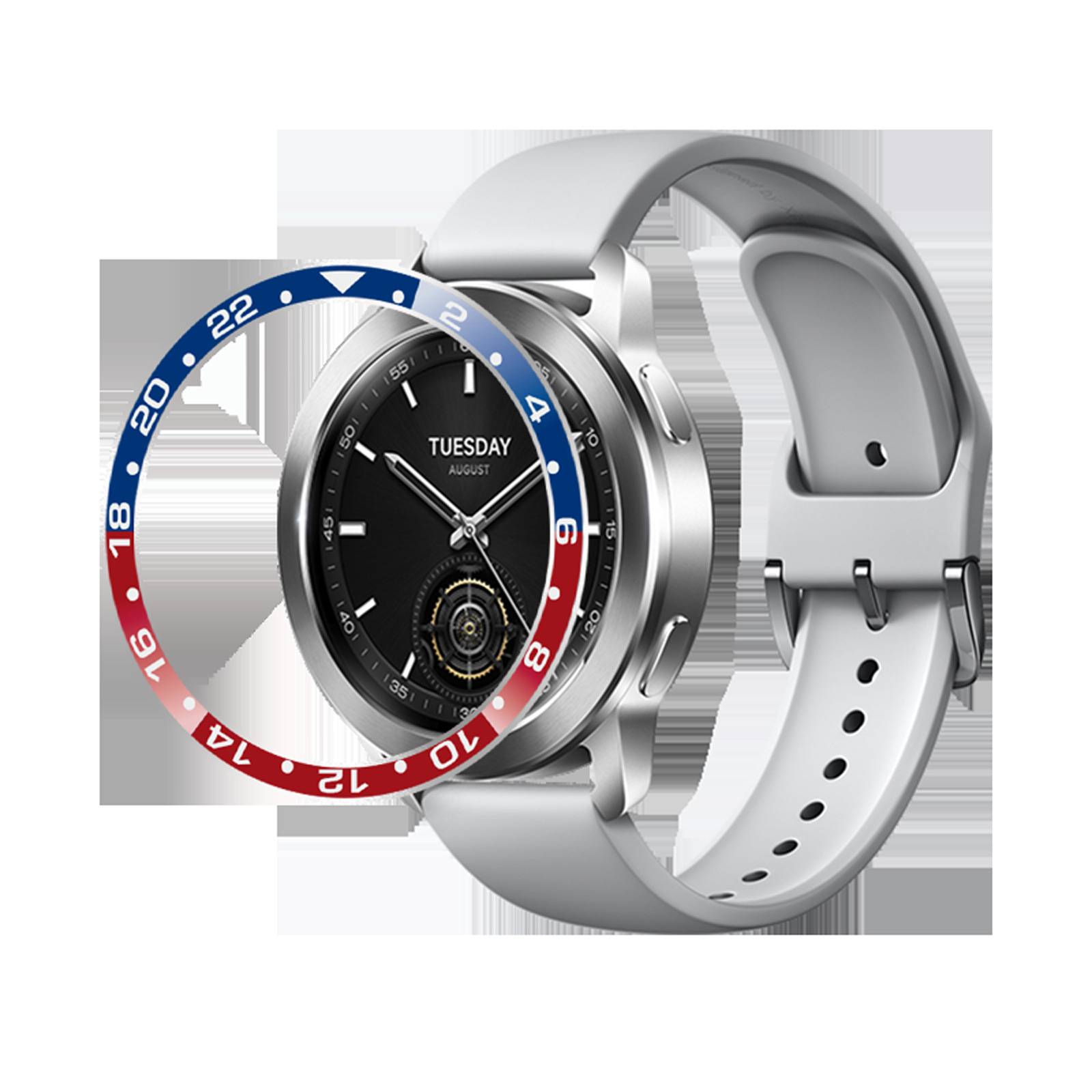 Stilvolle Lünette für Xiaomi Watch S3/S4 Red+Blue