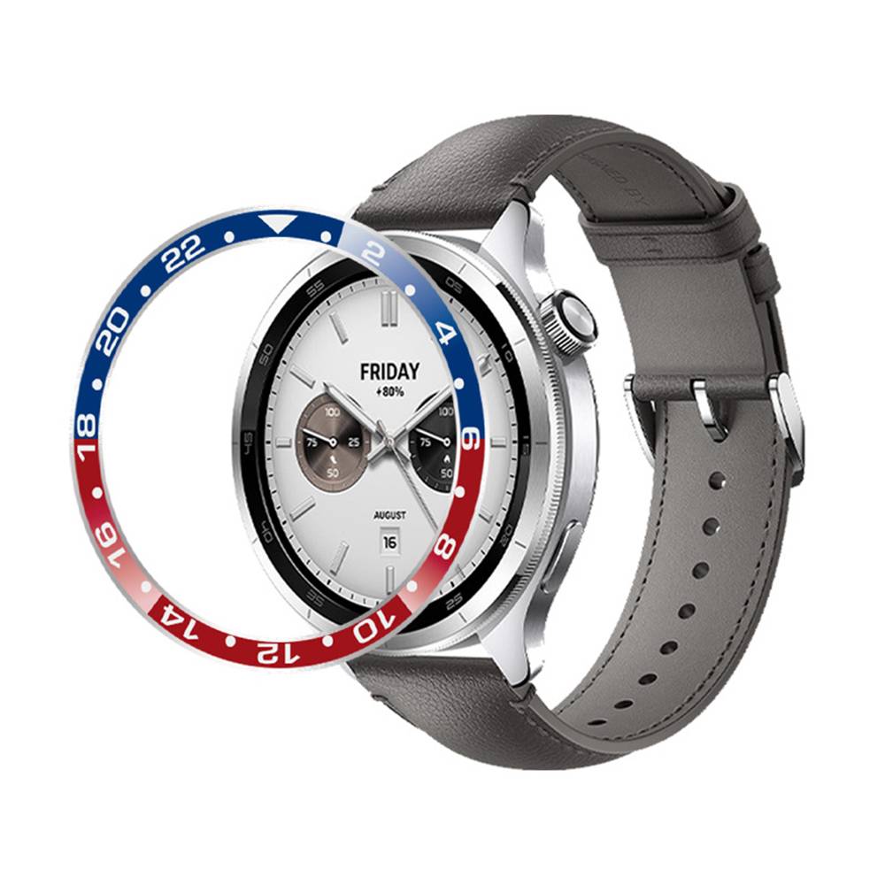 Stilvolle Lünette für Xiaomi Watch S3/S4 Red+Blue