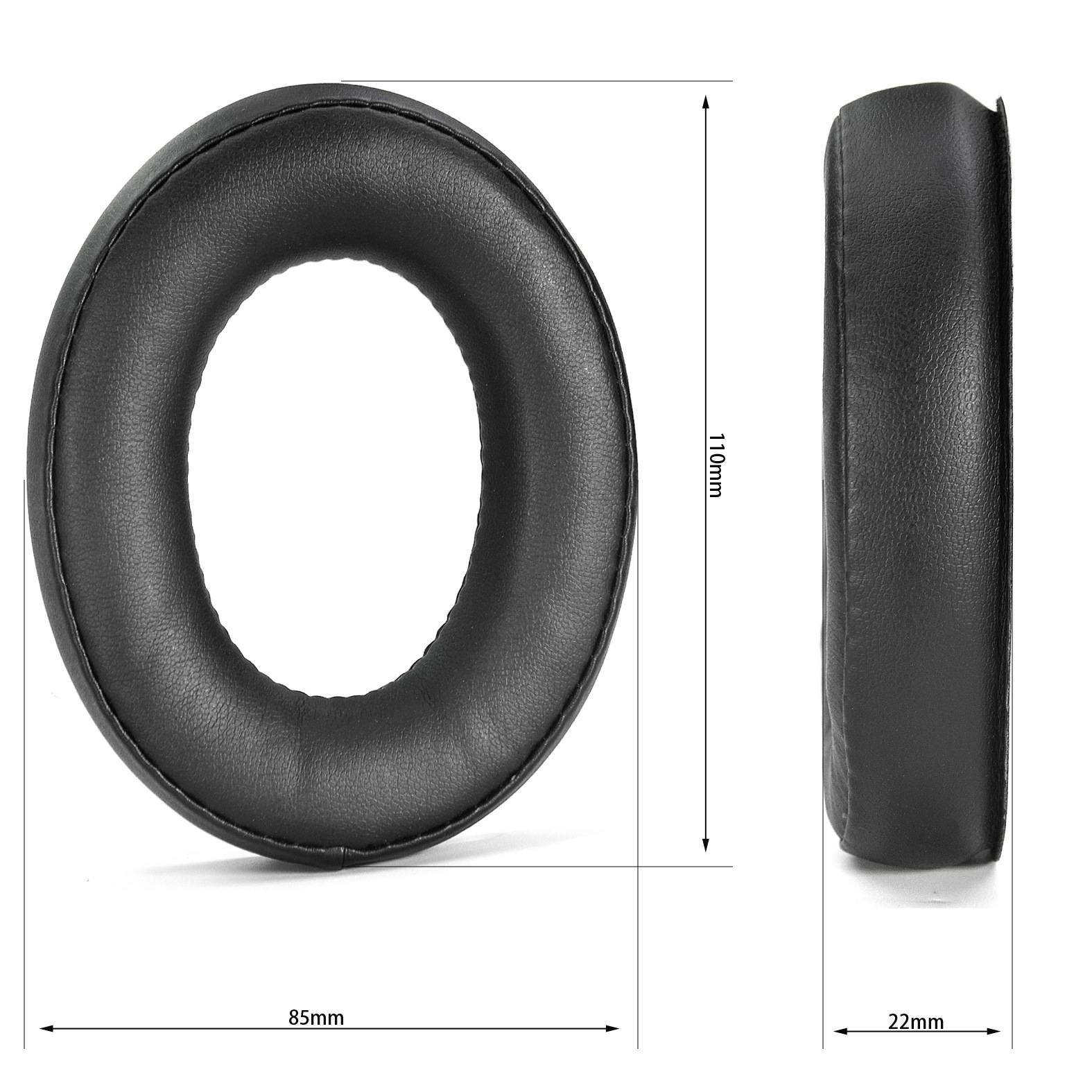 Schwarze Ohrpolster für Sennheiser HD620S HD400Pro HD560S - 2er-Pack