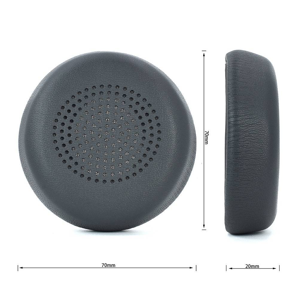 2 Stück Ersatz-Ohrpolster kompatibel mit Logitech Zone Wireless - Graue PU-Memory-Foam-Ohrkissen