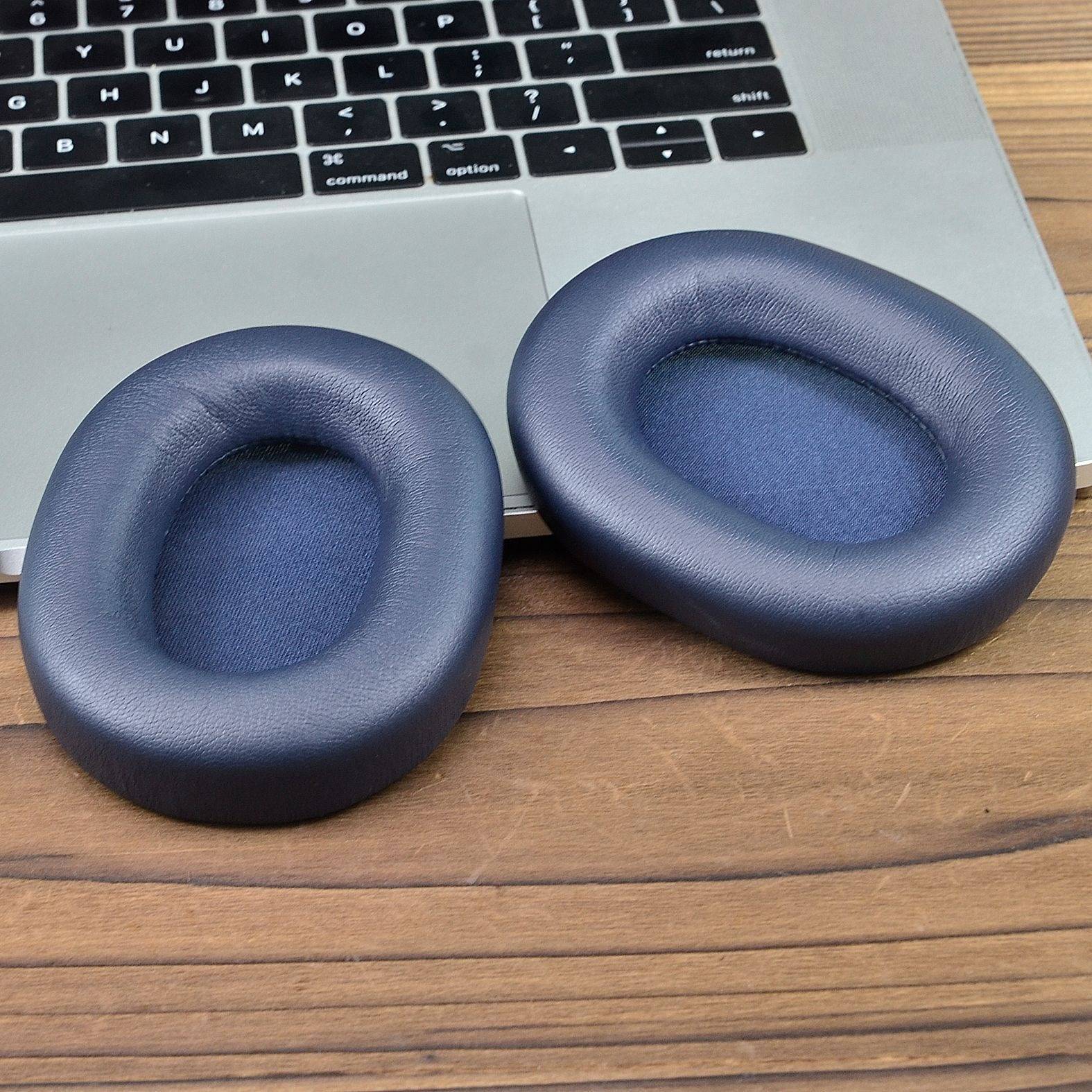 Ersatz-Ohrpolster kompatibel mit Sony WH-1000XM5, Weiche Proteinleder-Memory-Foam-Ohrkissen - 1 Paar Blue