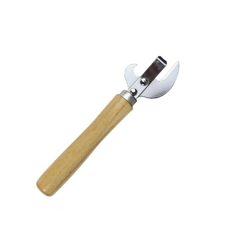 Manueller Dosenöffner mit Holzgriff - Vielseitiges Küchenwerkzeug