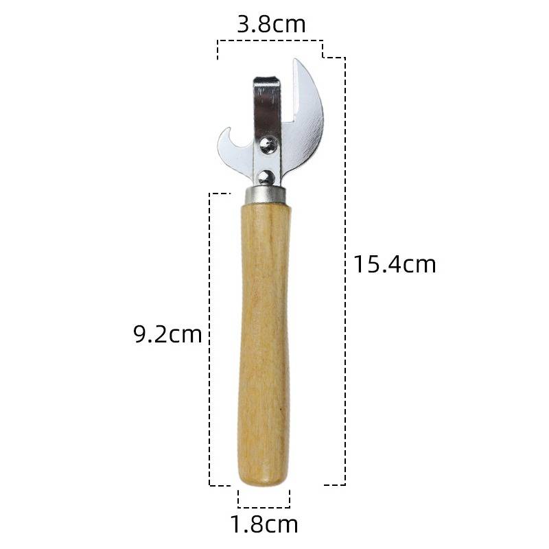 Manueller Dosenöffner mit Holzgriff - Vielseitiges Küchenwerkzeug