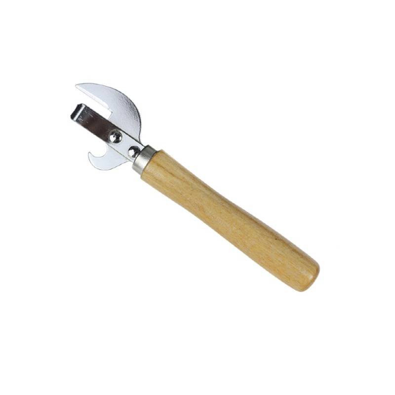 Manueller Dosenöffner mit Holzgriff - Vielseitiges Küchenwerkzeug
