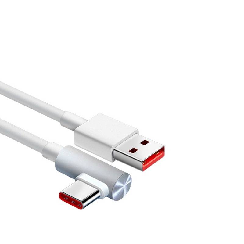 120W USB-C-Kabel mit rechtwinkligem Stecker – 6A Schnellladung für Gaming & Datenübertragung 1 m