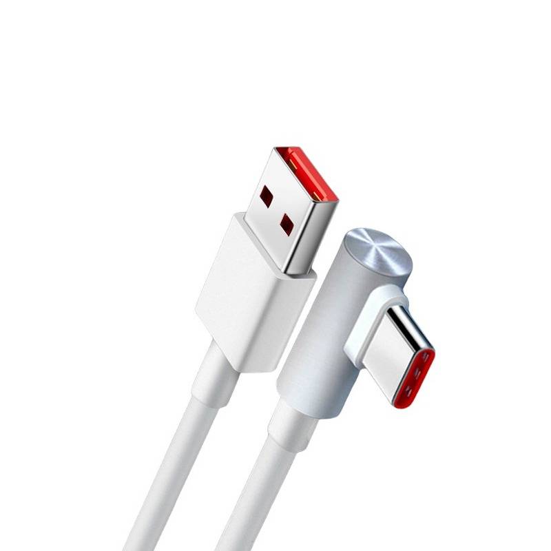 120W USB-C-Kabel mit rechtwinkligem Stecker – 6A Schnellladung für Gaming &amp; Datenübertragung 1 m