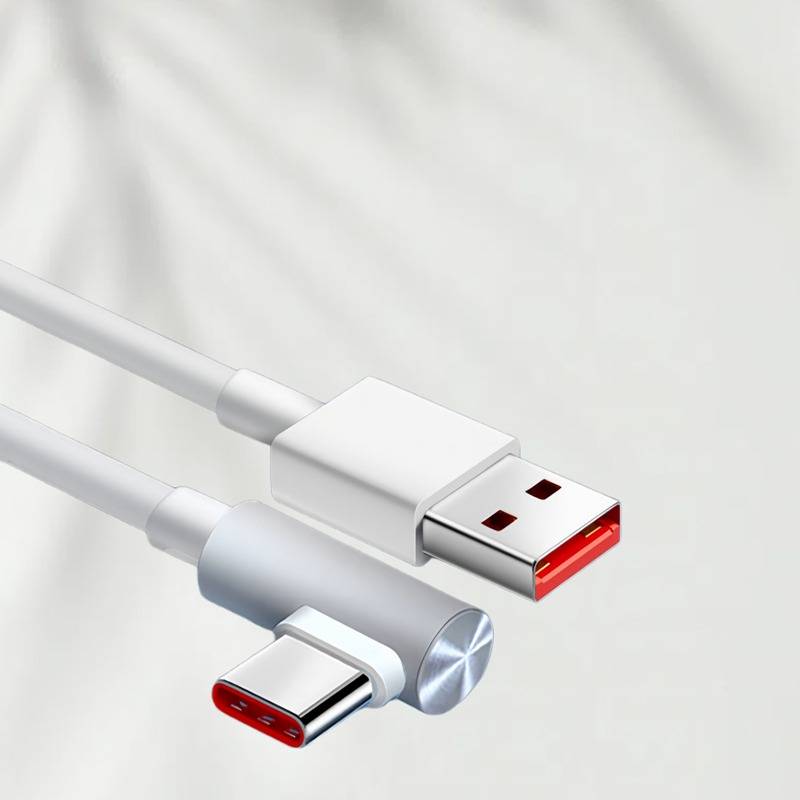 120W USB-C-Kabel mit rechtwinkligem Stecker – 6A Schnellladung für Gaming &amp; Datenübertragung 1 m