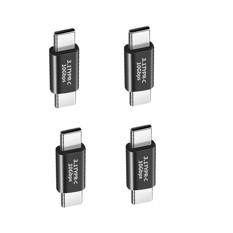 TYPE-C Stecker auf TYPE-C Stecker 3.1 Gerader Adapter (4er-Pack)