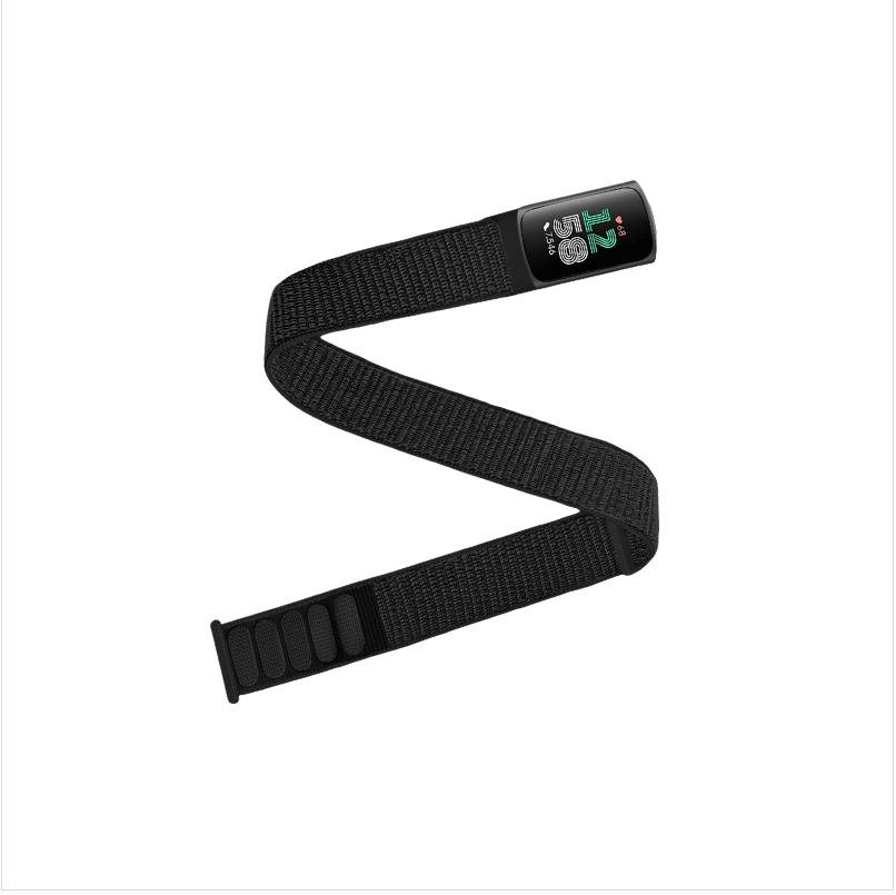 Komfortables Nylon-Armband für Fitbit Charge 5/6 Black