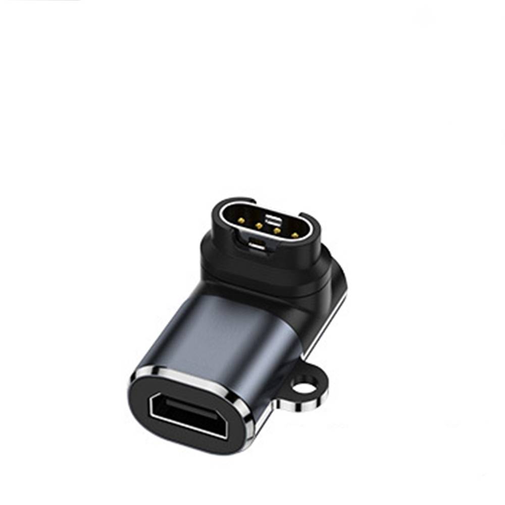 Abgewinkelter Adapter von Micro-USB-Buchse auf Garmin-Uhr – 2er-Pack, Aluminiumlegierung