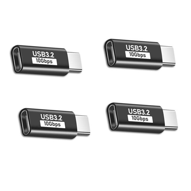 TYPE-C Buchse auf TYPE-C Stecker 3.1 Adapter – Gerader Stecker (4er-Pack)