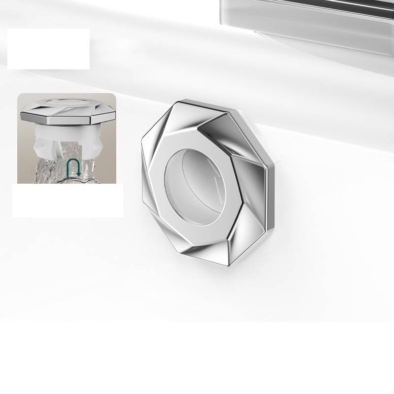 Waschbecken Überlauf Abdeckung Geruchsverschluss Dekoration Silber (2er-Pack) - Für 22-24mm Öffnungen