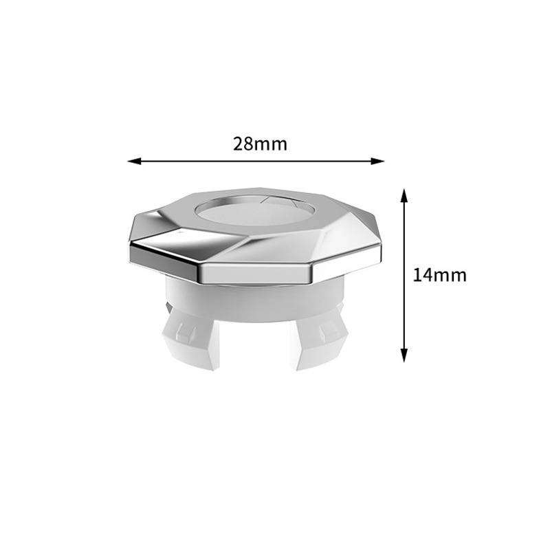 Waschbecken Überlauf Abdeckung Geruchsverschluss Dekoration Silber (2er-Pack) - Für 22-24mm Öffnungen