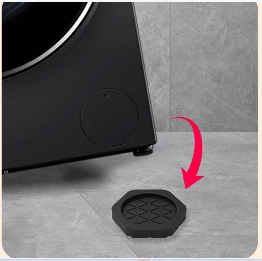 Anti-Vibrationspads für Waschmaschine - 4er-Pack Black