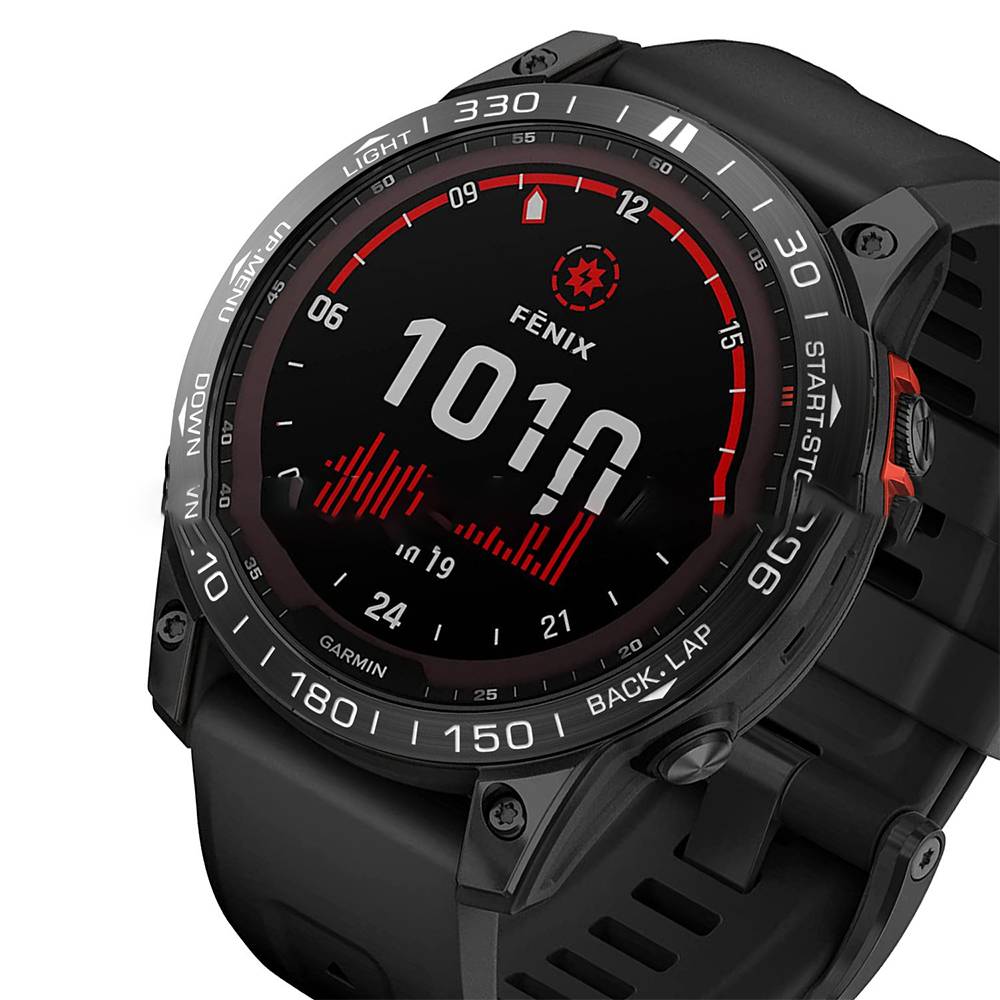 Stilvolle Lünette kompatibel mit Garmin Fenix ​​7X Black