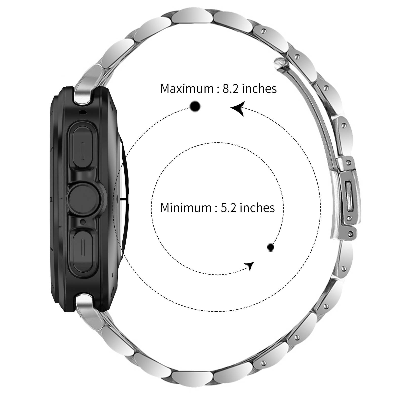 Kompatibel mit Samsung Galaxy Watch 8/Ultra 2 Edelstahlarmband Gold