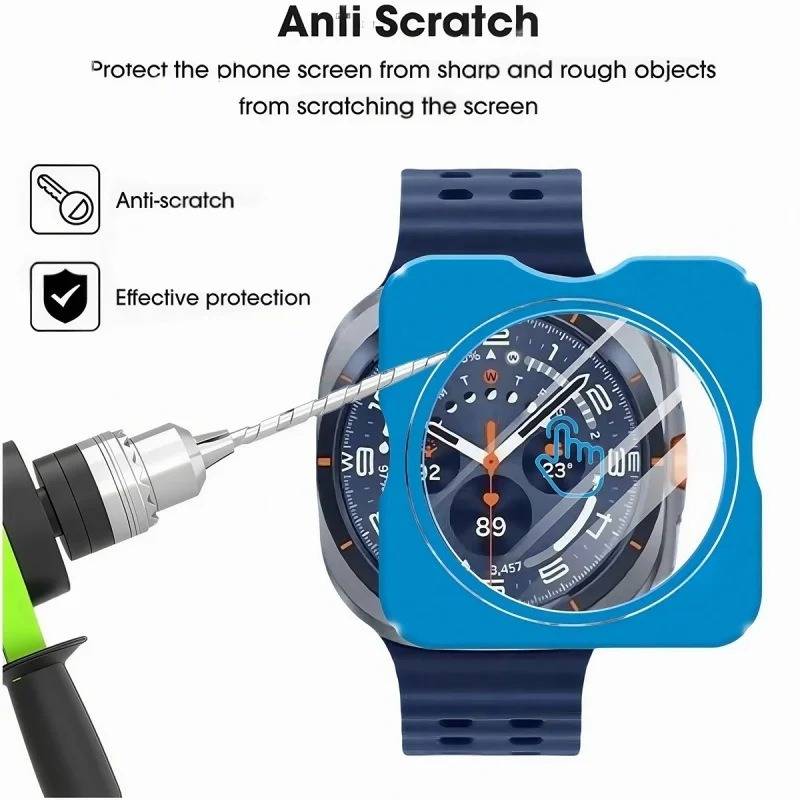 Samsung Watch Ultra 2025 (47mm) kompatibel: Positionierungs-Displayschutzfolie aus gehärtetem Glas