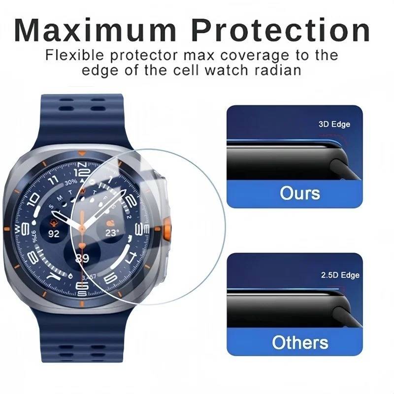 Samsung Watch Ultra 2025 (47mm) kompatibel: Positionierungs-Displayschutzfolie aus gehärtetem Glas
