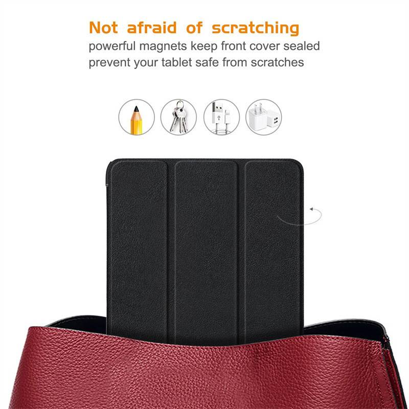 Schlanke schwarze Tri-Fold-Hülle für Samsung Tab S6 Lite 10.4