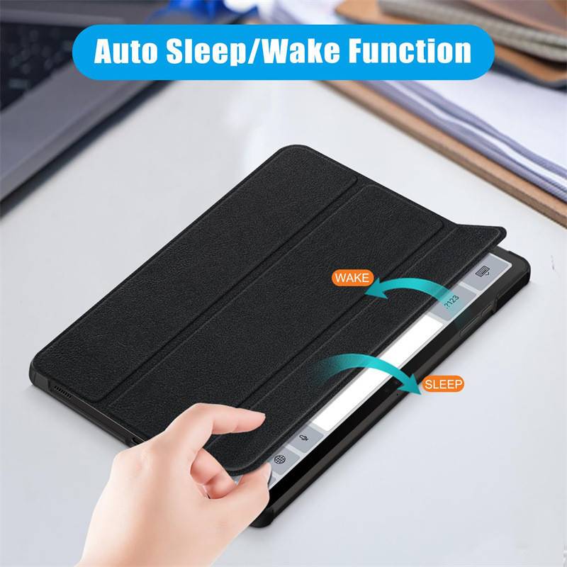 Schlanke schwarze Tri-Fold-Hülle für Samsung Tab S6 Lite 10.4