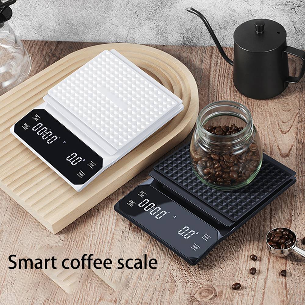 Präzisions-Kaffeewaage - Mit Anti-Rutsch-Matte White