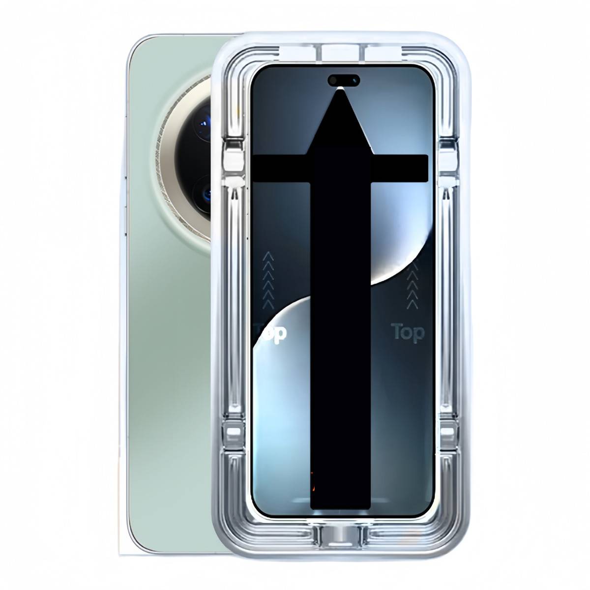 Kompatibel mit Huawei Mate 50 Pro Schutzfolie aus gehärtetem Glas mit staubfreier Box