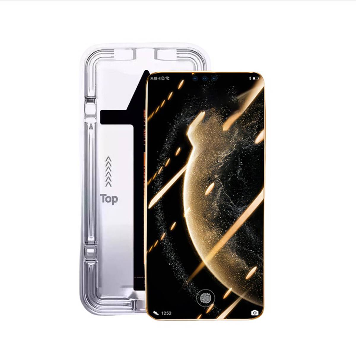 Kompatibel mit Huawei Mate 50 Pro Schutzfolie aus gehärtetem Glas mit staubfreier Box