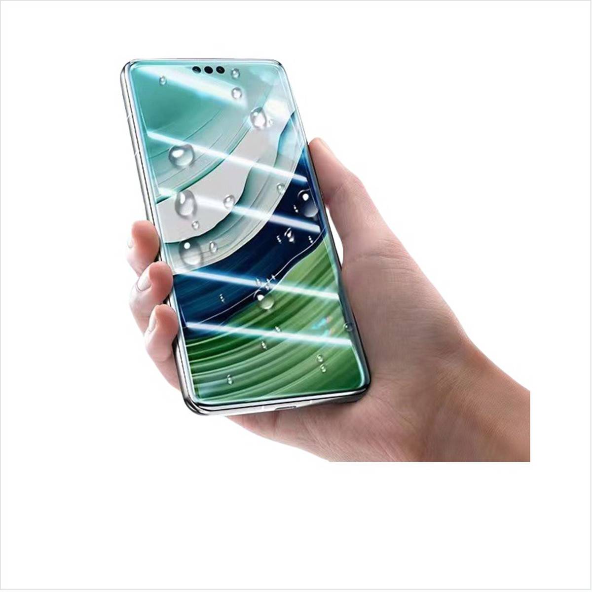 Kompatibel mit Huawei Mate 50 Pro Schutzfolie aus gehärtetem Glas mit staubfreier Box