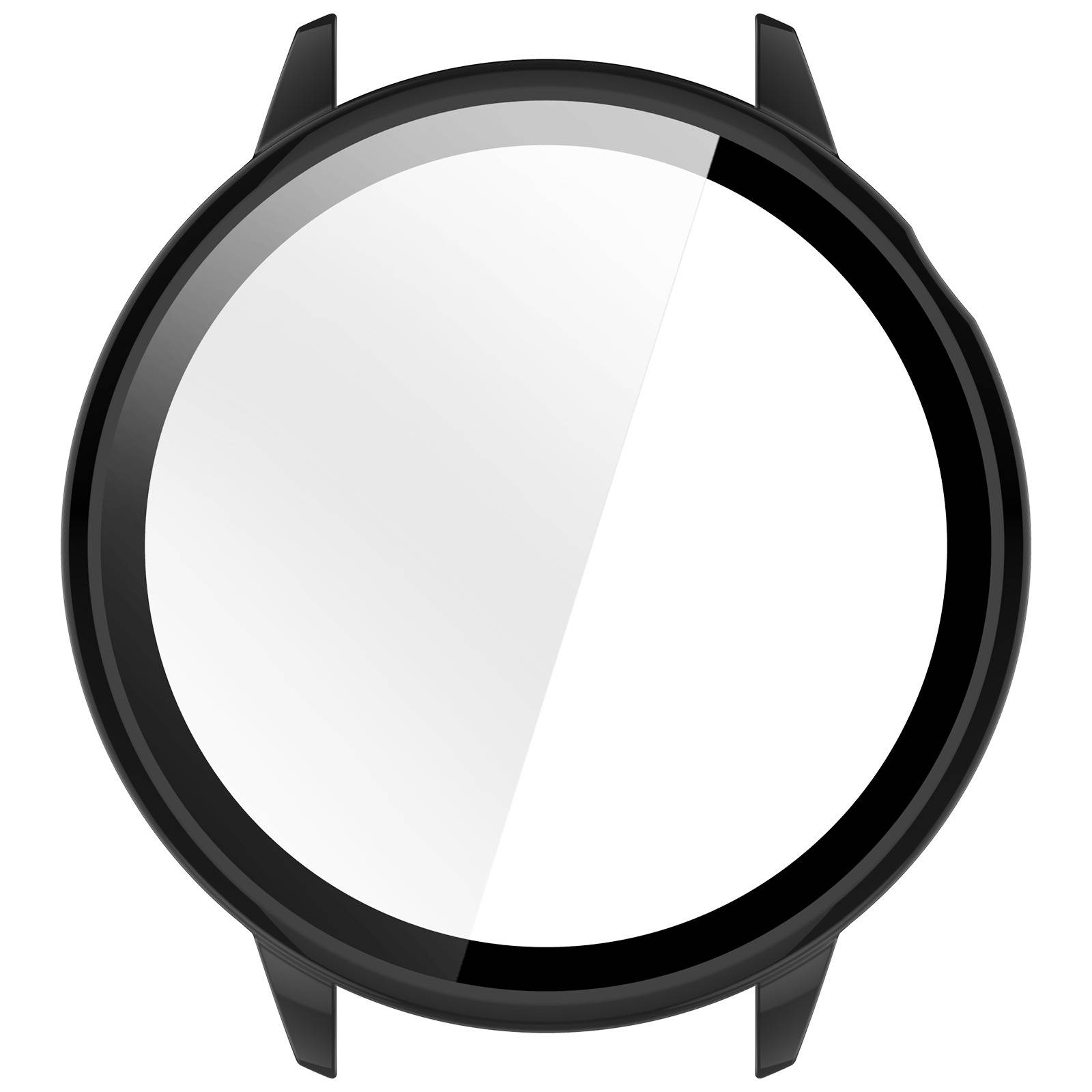 Schutzhülle mit Displayschutzfolie kompatibel mit OnePlus Watch 3 43mm - Schwarz