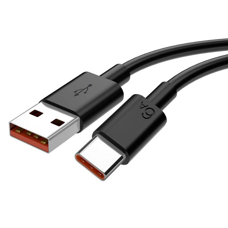 6A Super Schnelllade Type-C Datenkabel, Hoher Strom, 2er-Pack, kompatibel mit Huawei, Samsung, APPLE, Garmin 1 m