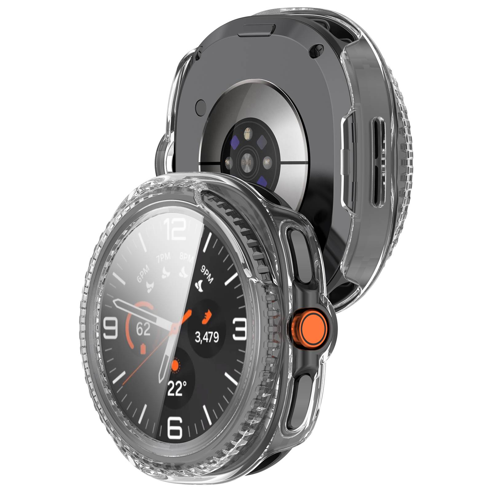 Stilvolles Etui für Samsung Watch Ultra2 & Watch8 Classic Transparent