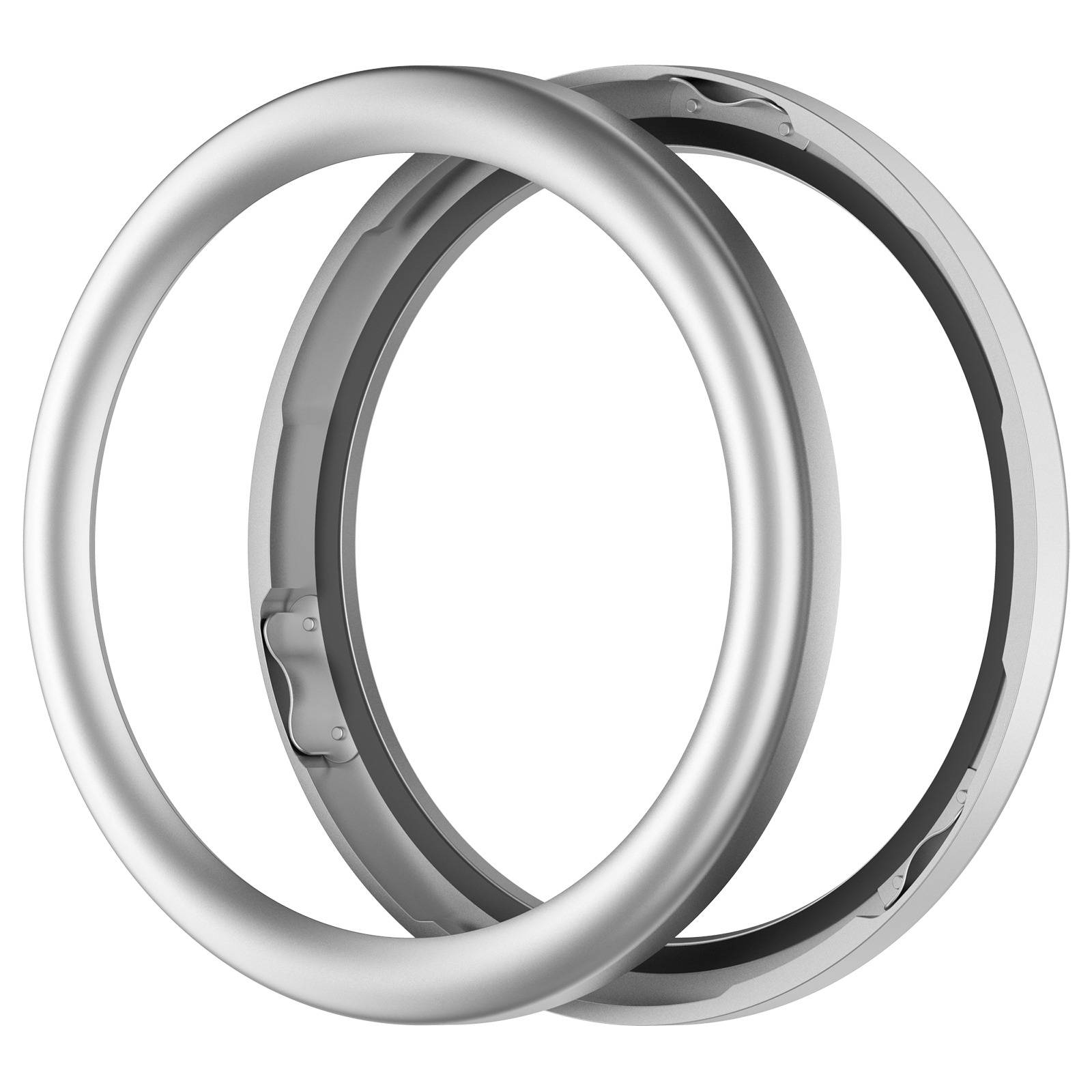 Metall-Lünette & Schutzfolie für CMF Watch Pro 2 – Mehrfarbig, 2-teilig Silver