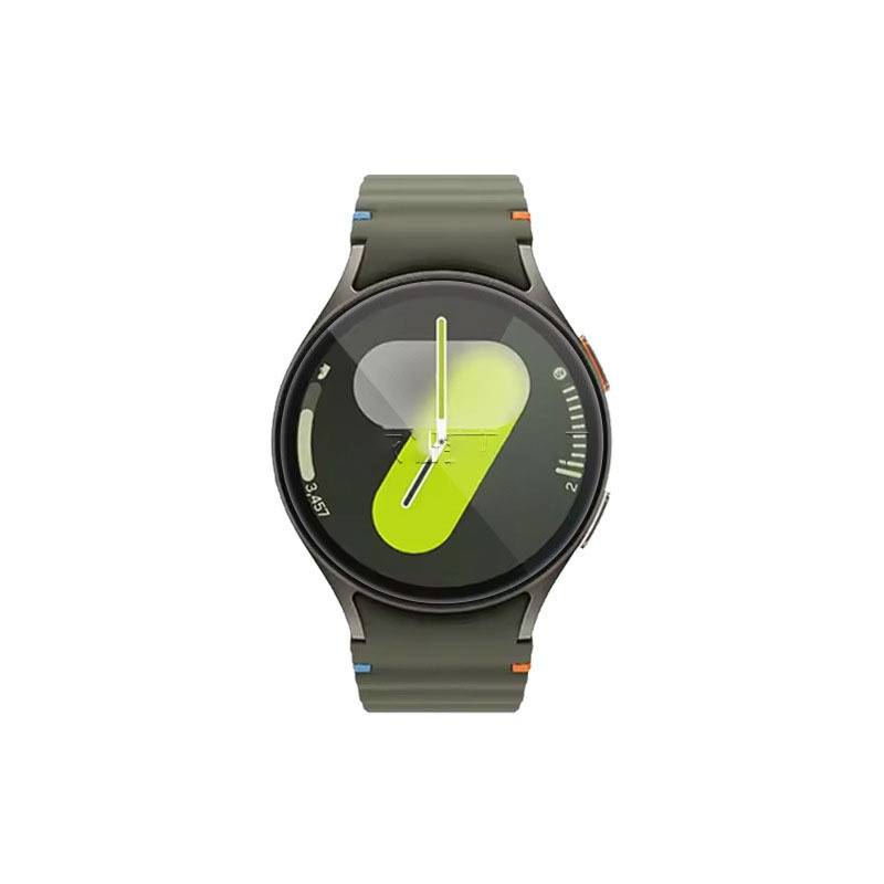 Eine Smartwatch mit einer Fitness-Tracking-Oberfläche mit minimalistische Gestaltung, die Uhrzeit, Aktivitätsfortschritt und Schrittanzahl anzeigt.