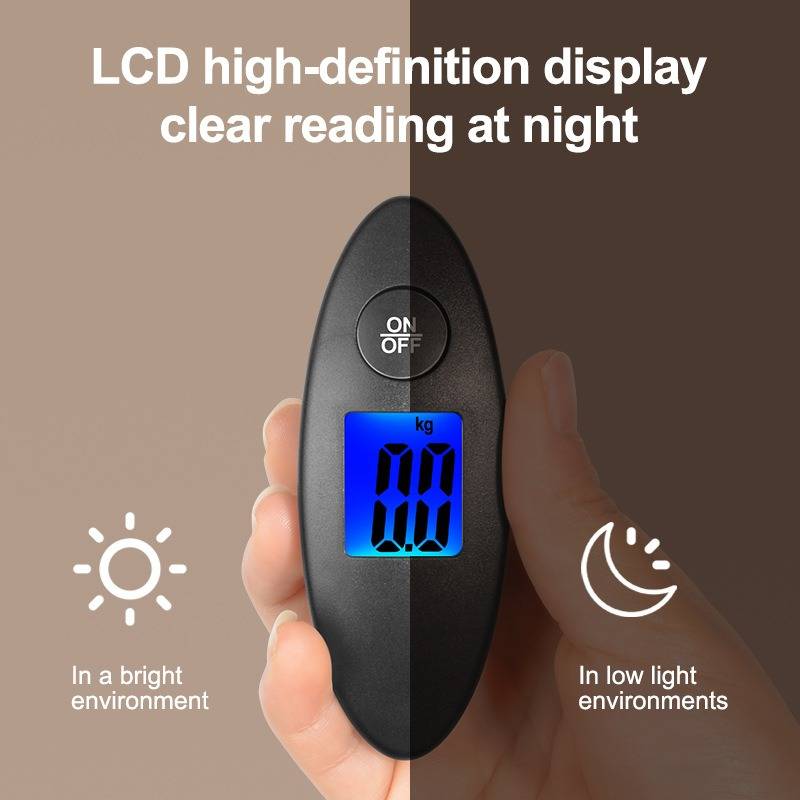 Tragbare Kofferwaage (40kg/10g) mit Hintergrundbeleuchtung - Ideal für Reisen