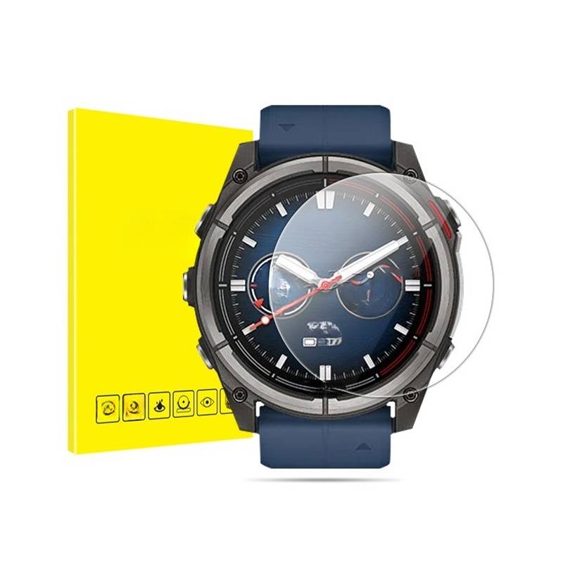 Displayschutzfolie kompatibel mit Garmin Quatix 8 47mm, gehärtetes Glas, Blaulichtfilter, 2 Stück