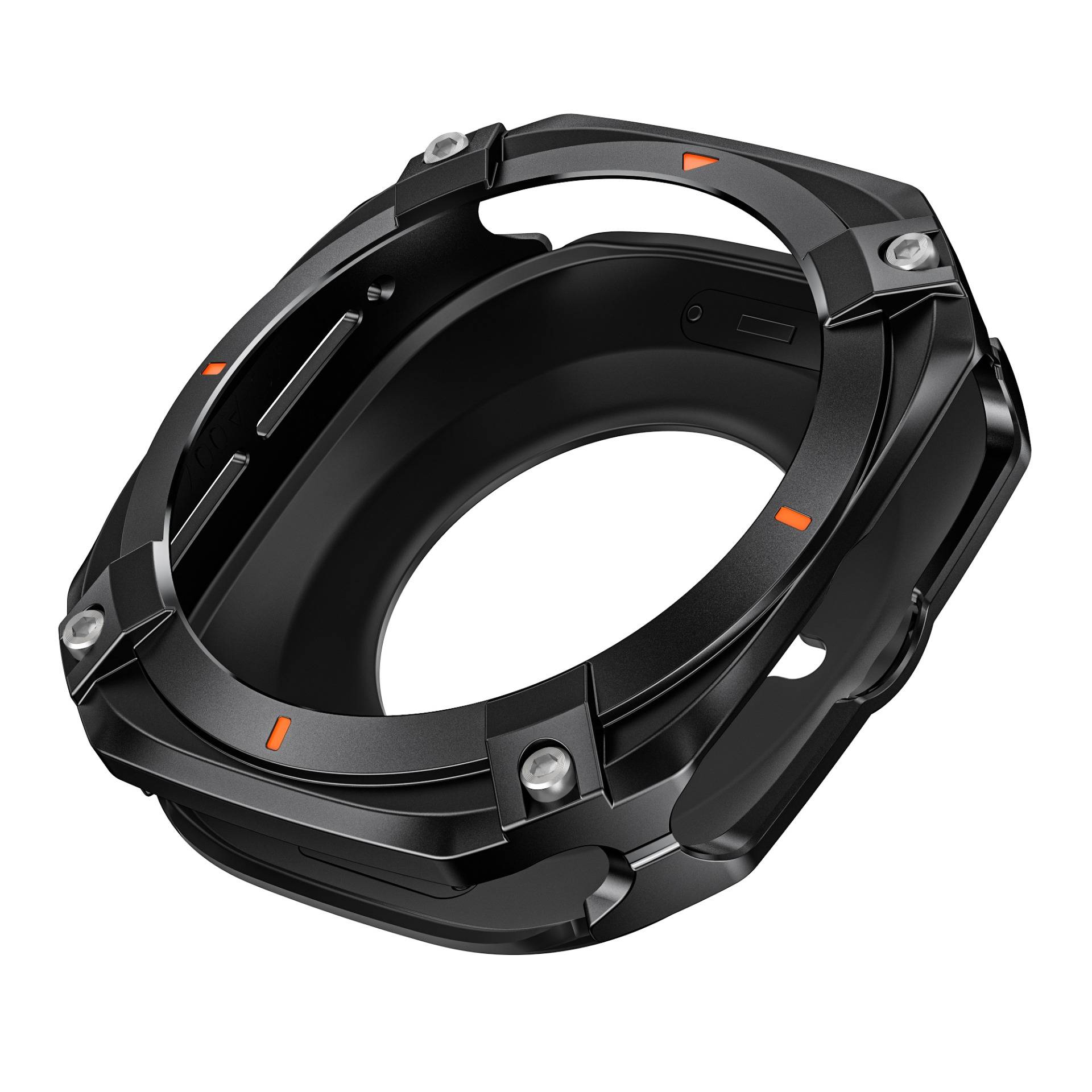 Cyber Hollow Schutzgehäuse kompatibel mit Samsung Ultra und Samsung Galaxy Watch7 – Robustes Zinklegierung + PC Material, Mehrfarbige Auswahl Black