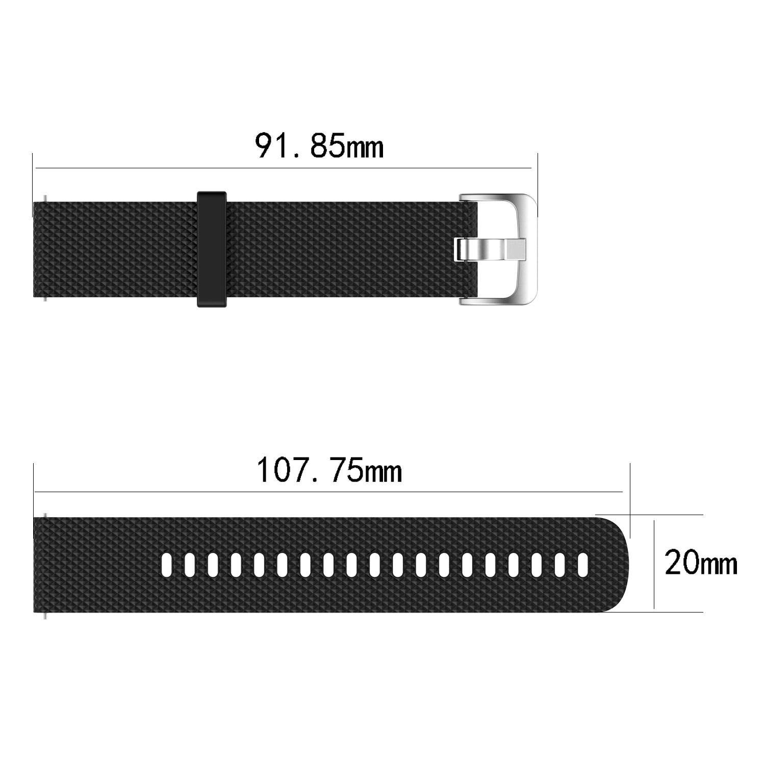 Garmin Forerunner 245/245M Armband Silikon Schwarz