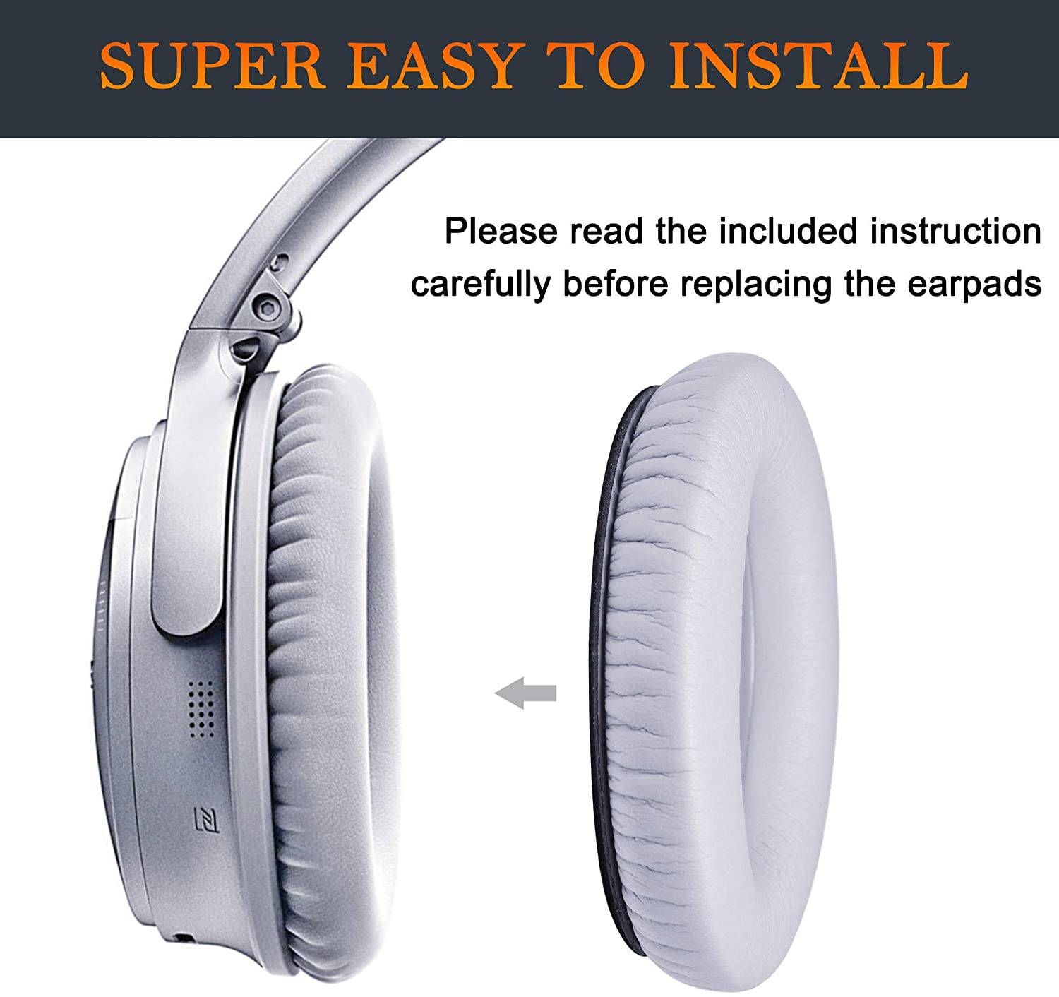 Ohrpolster für Bose QC35 i/ii, QC25, QC15, QC2 AE 2, AE 2i, AE 2w, SoundTrue, SoundLink Grey
