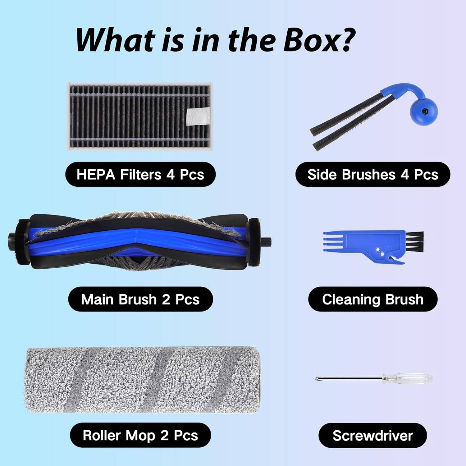 Ersatzteil-Set kompatibel mit Ecovacs Deebot X1 Pro/X11 OMNI Staubsaugerroboter