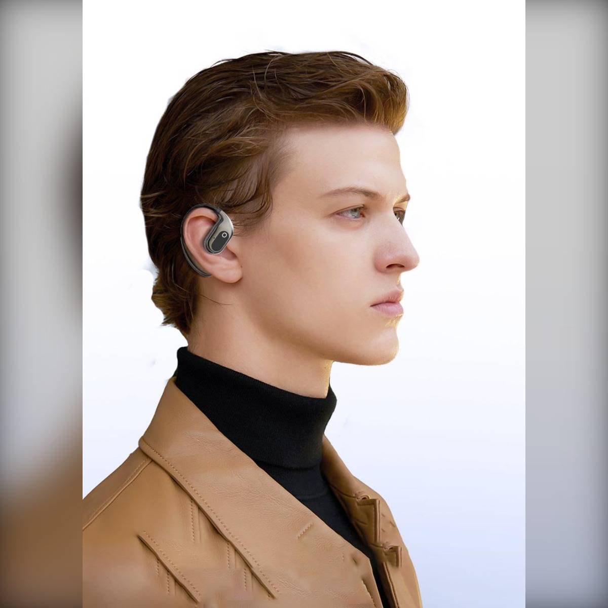 Smarte KI Übersetzungs-Bluetooth-Ohrhörer - Echtzeit-Übersetzung in 156 Sprachen, kompatibel mit allen Bluetooth-Geräten Black