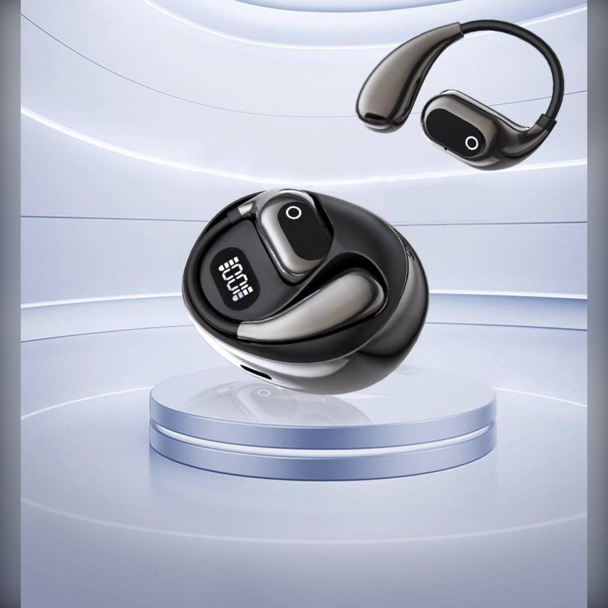Smarte KI Übersetzungs-Bluetooth-Ohrhörer - Echtzeit-Übersetzung in 156 Sprachen, kompatibel mit allen Bluetooth-Geräten Silver+White