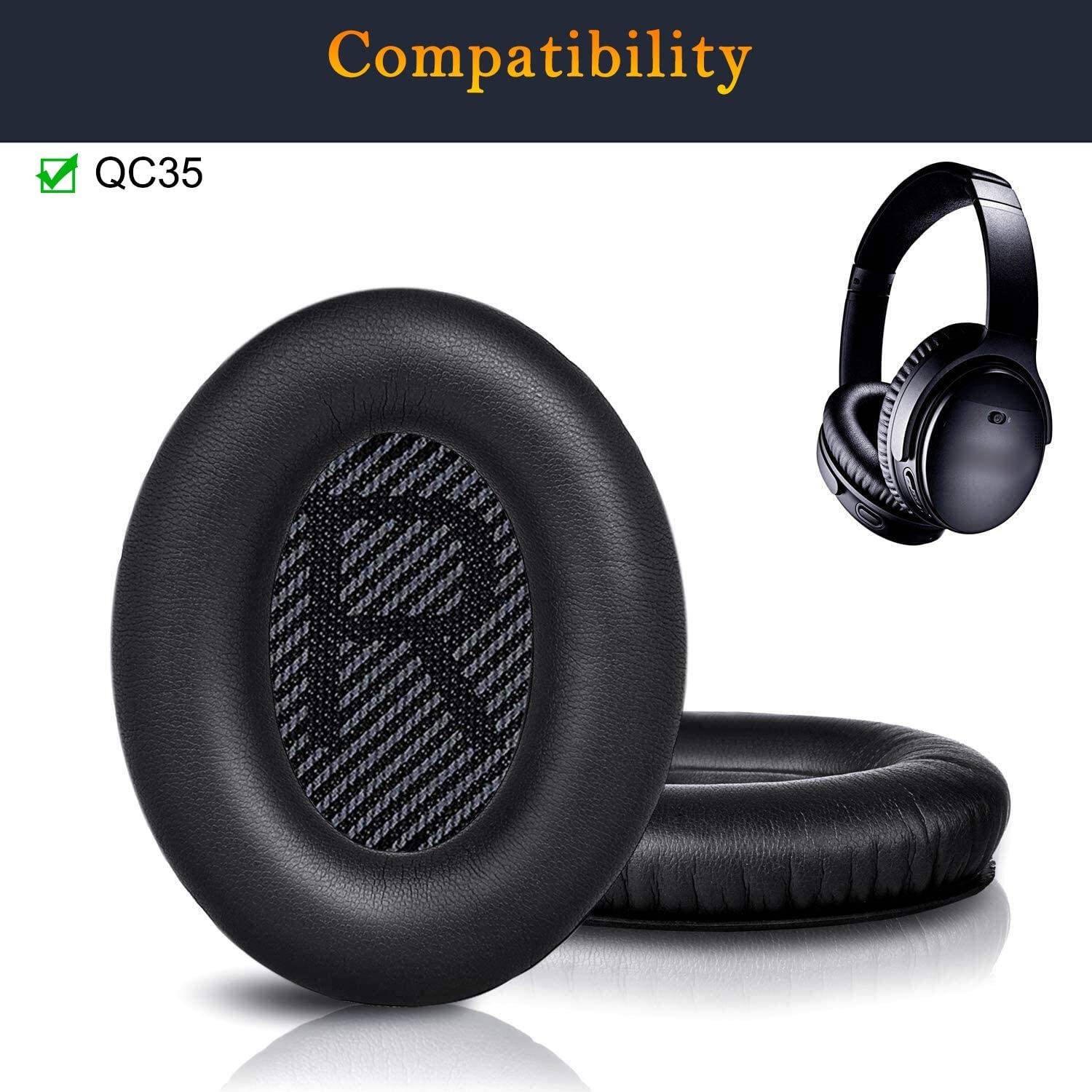 Ohrpolster für Bose QC35 i/ii, QC25, QC15, QC2 AE 2, AE 2i, AE 2w, SoundTrue, SoundLink Black