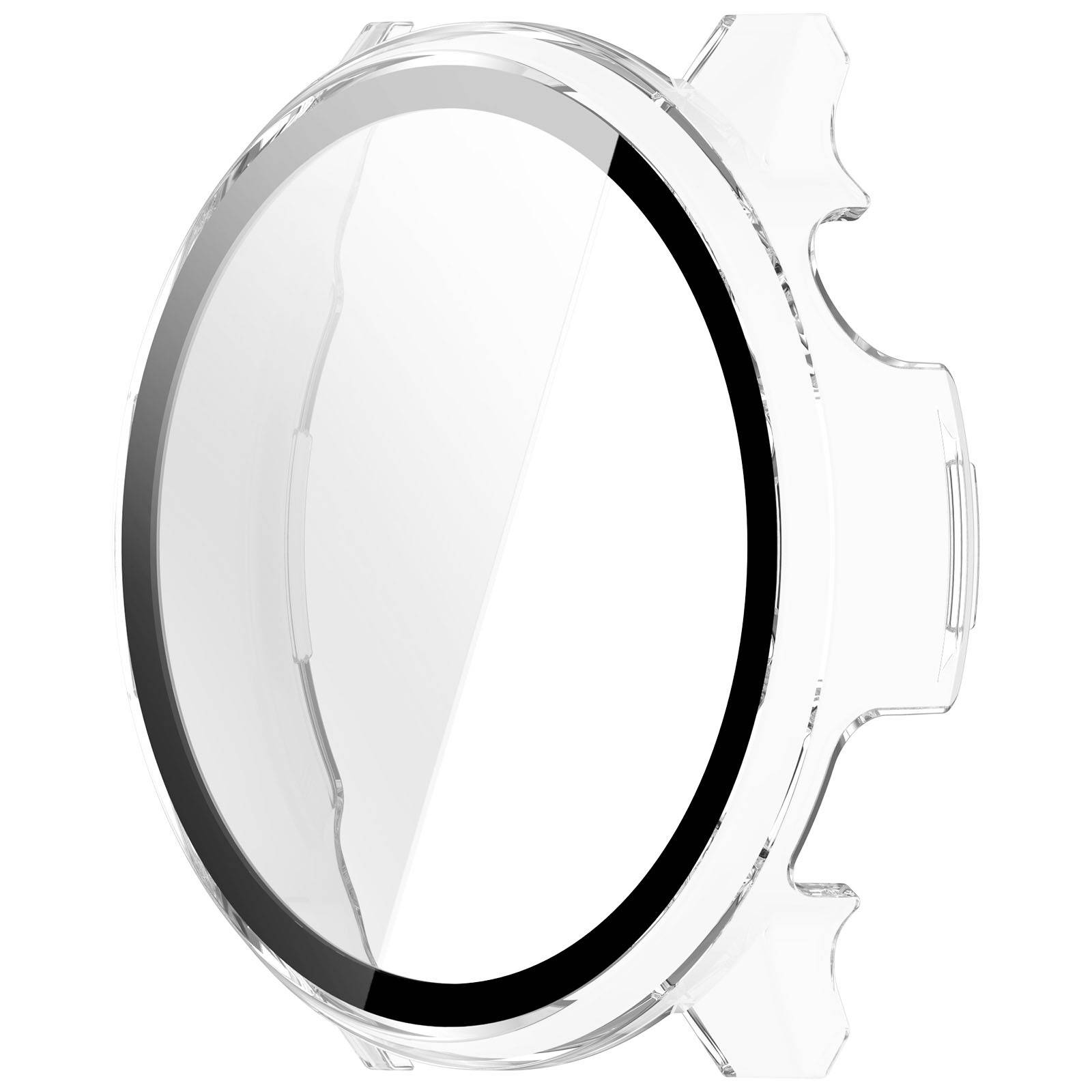 Klare PC-Hülle mit Displayschutzfolie aus gehärtetem Glas, kompatibel mit Garmin Venu 4 (45mm)