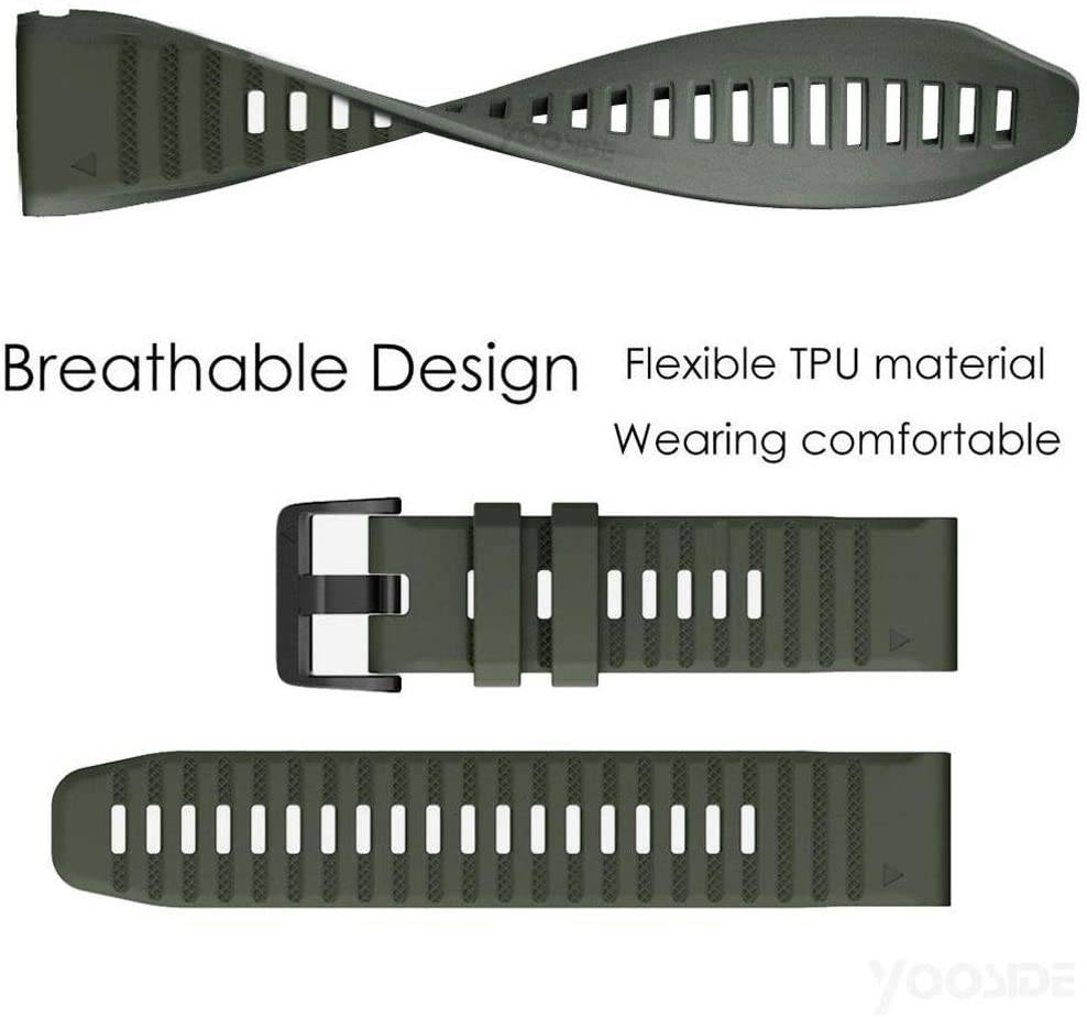 Armband für Garmin Fenix 5X/ 5X Plus/ 6X/ 6X Pro/ 3HR/ D2 Charlie/ Descent Mk2i