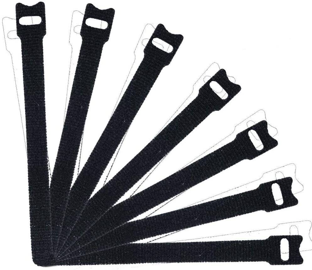 Kabelbinder mit Klettverschluss 100er Pack Schwarz
