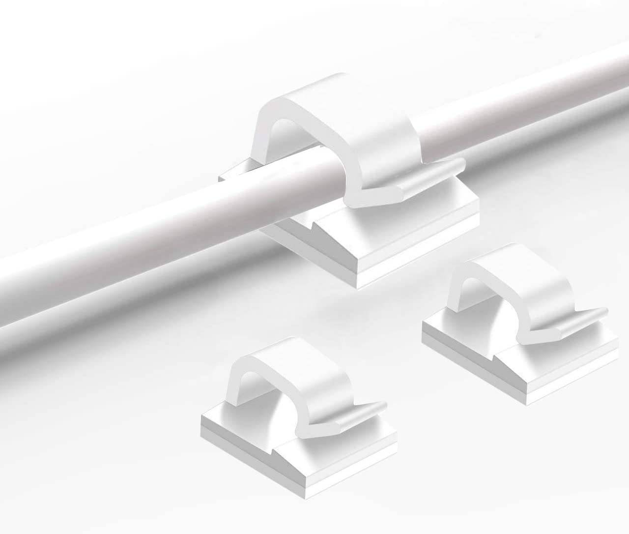 Selbstklebende Kabelhalter 50er-Pack White