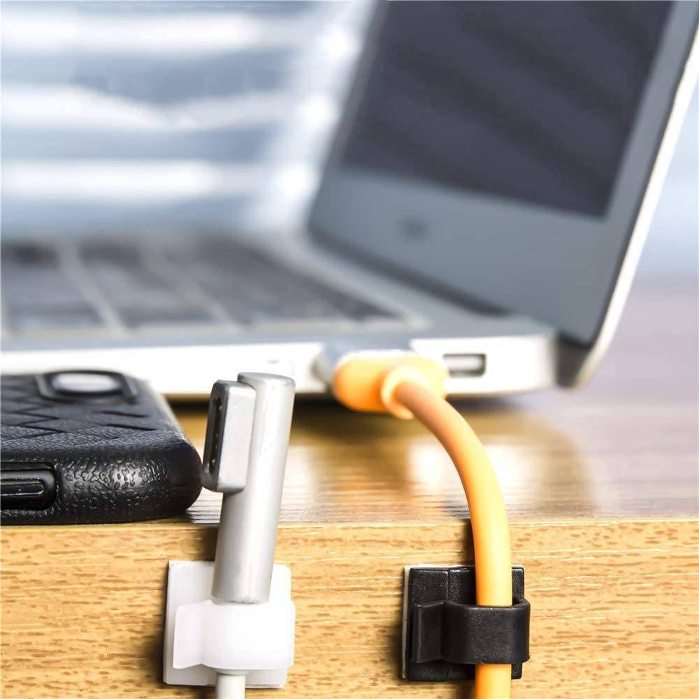 Selbstklebende Kabelhalter 50er-Pack White