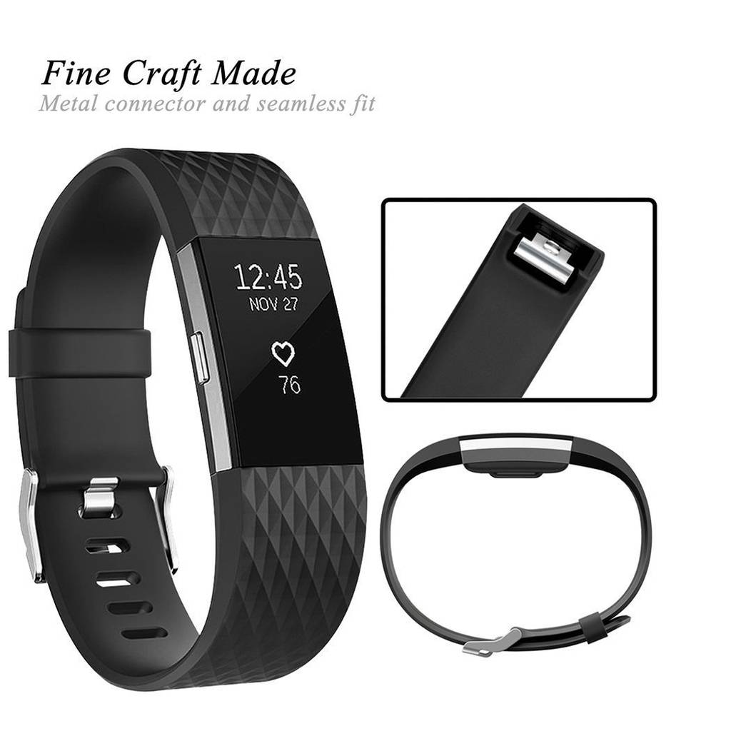 Fitbit Charge 2 Armband Silikon (L)