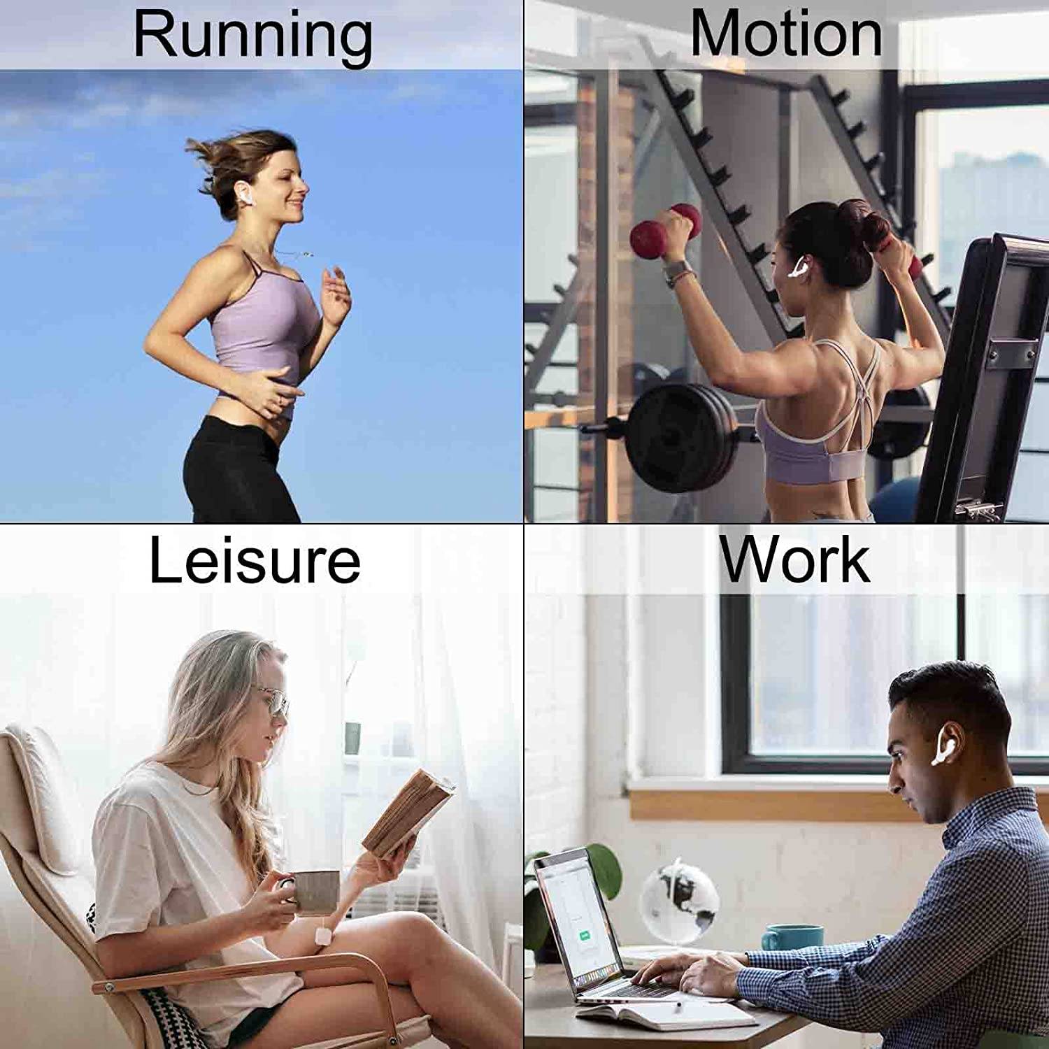 Ohrhalter für Airpods Weiß