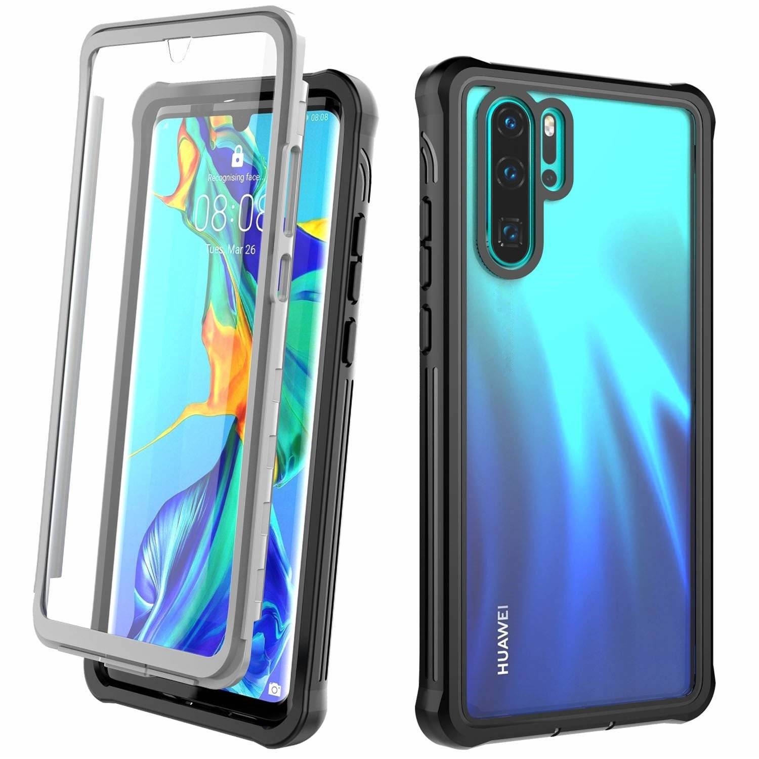 Huawei P30 Pro Handyhülle stoßfest mit Displayschutz